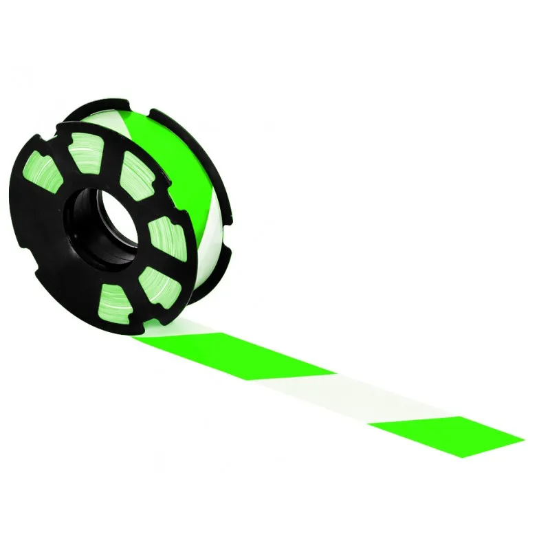Ruban de signalisation vert/blanc