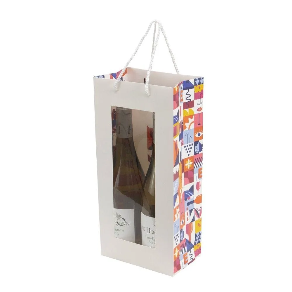 Sac 2 bouteilles fenêtre Escapade  - 16,5x10x35 - par 10