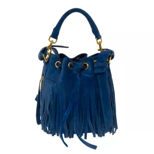 Sac bourse Autre  Saint Laurent Cuir effet daim  Marine