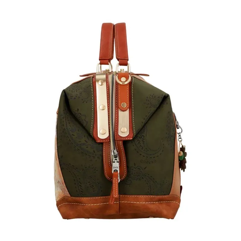 Sac de voyage femme ANEKKE "Peace & Love" camel | Planetebag.com