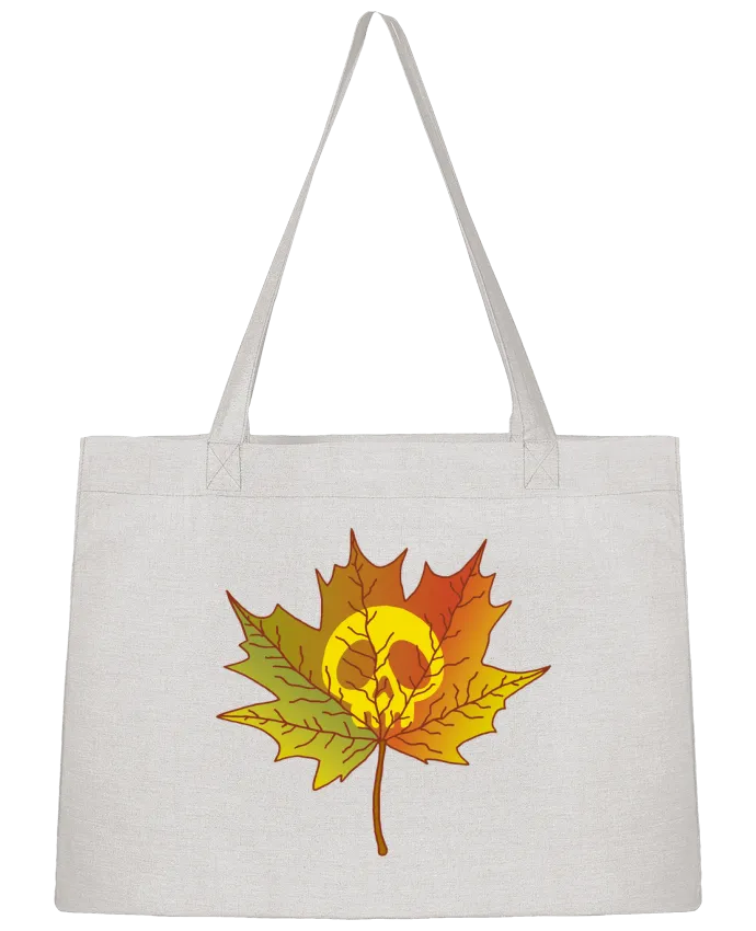 Sac Shopping Crâne et feuille morte par LAGUENY