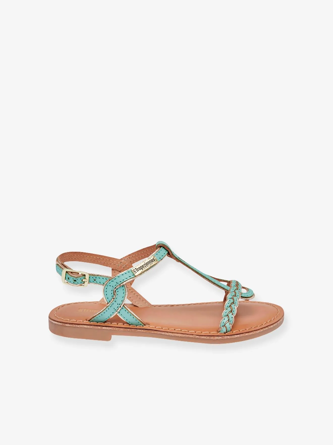 Sandales cuir enfant Bappy LES TROPEZIENNES® PAR M. BELARBI turquoise - Les Tropéziennes