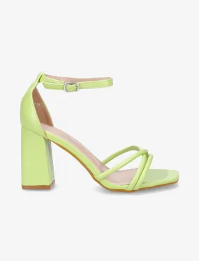 Sandales hautes à brides croisées - Vert pomme