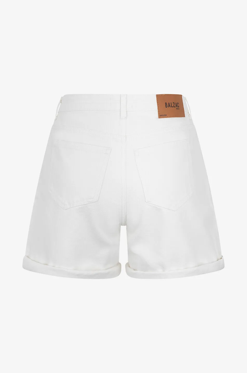 Short en denim Maylone Blanc Naturel