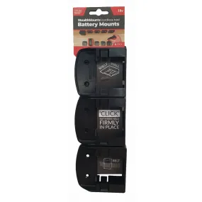 StealthMounts Supports de batterie Metabo 18v 6-pack NOIR BM-CAS18-BLK-6