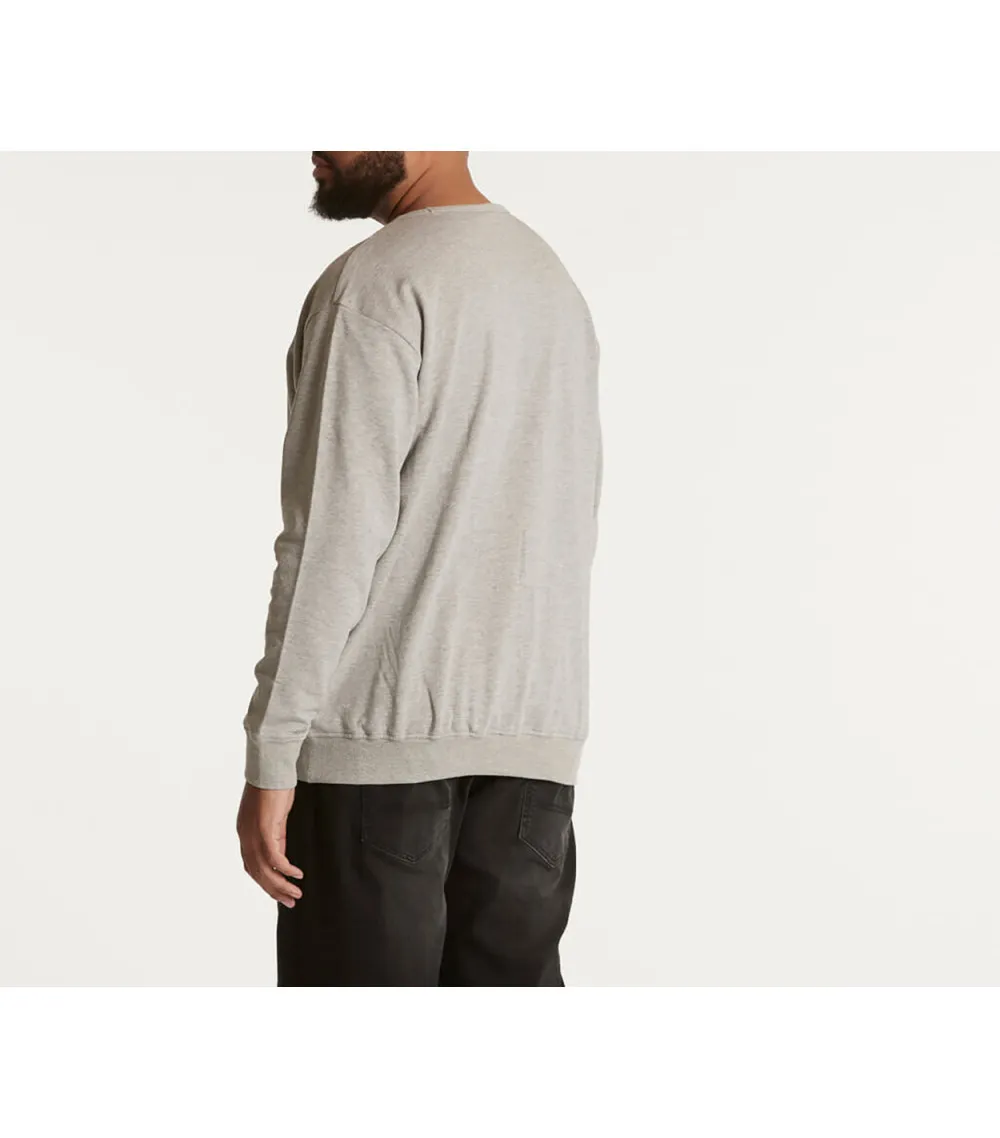 Sweat col rond North 56°4 en coton gris