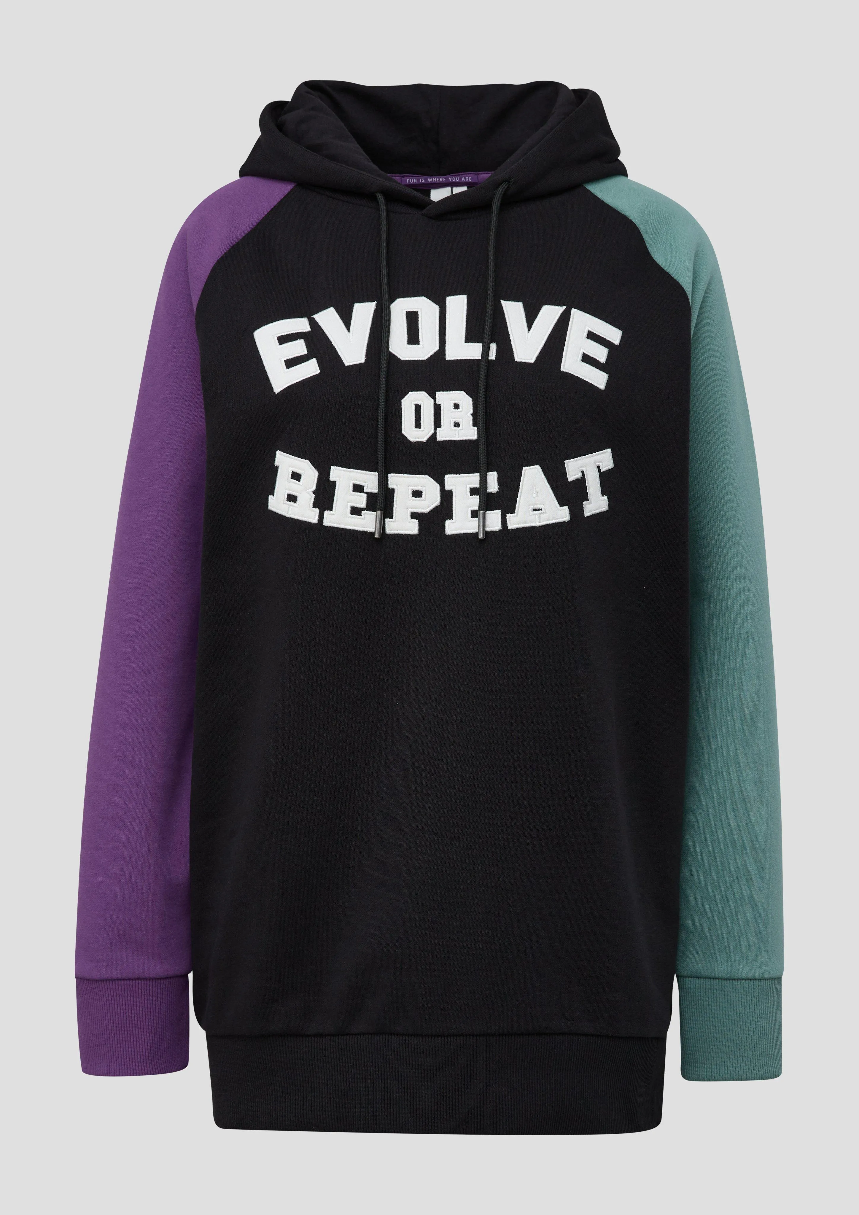 Sweat à capuche au look colour blocking
