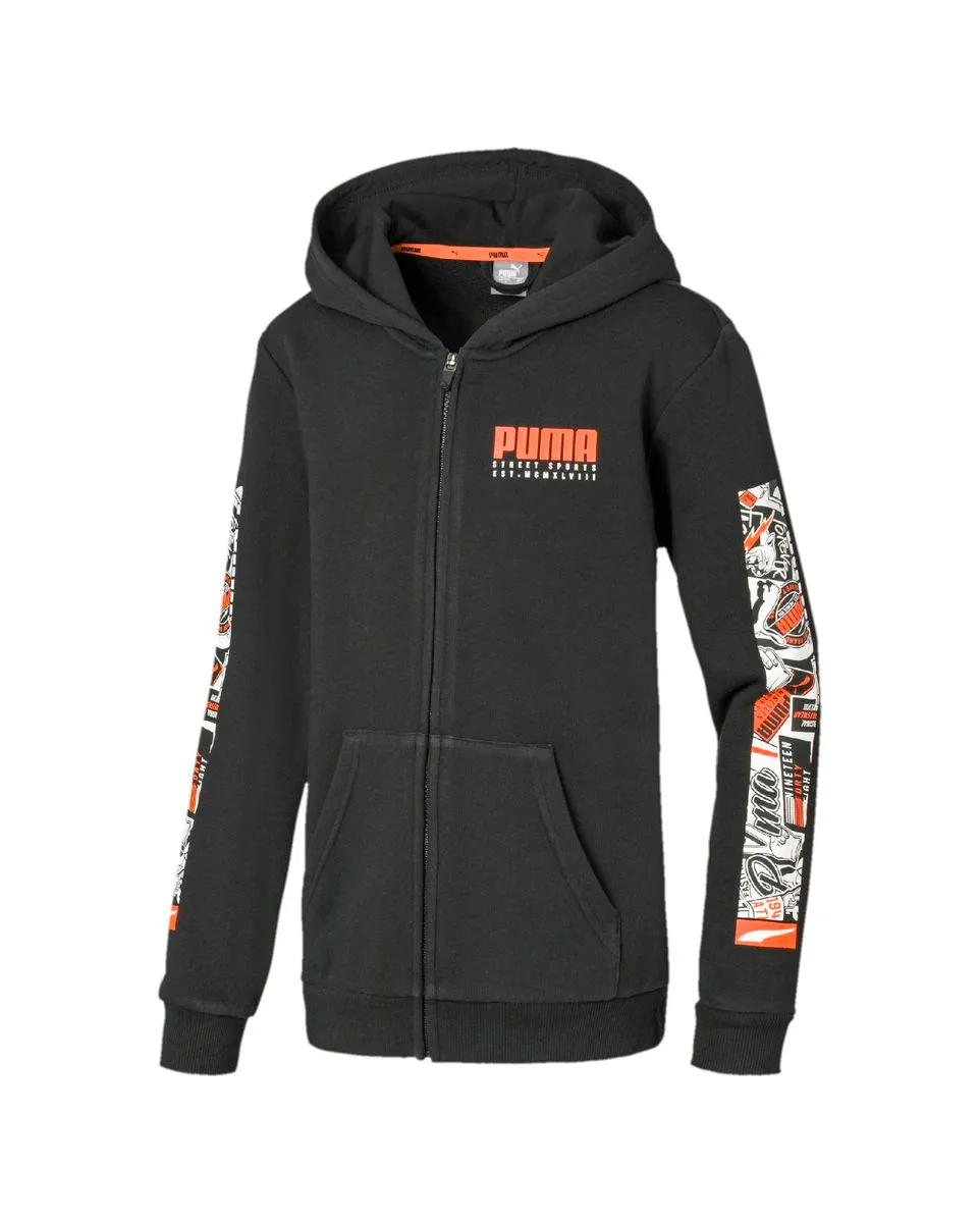 Sweatshirt enfant JR ALPHA HOOD JKT TR B Noir