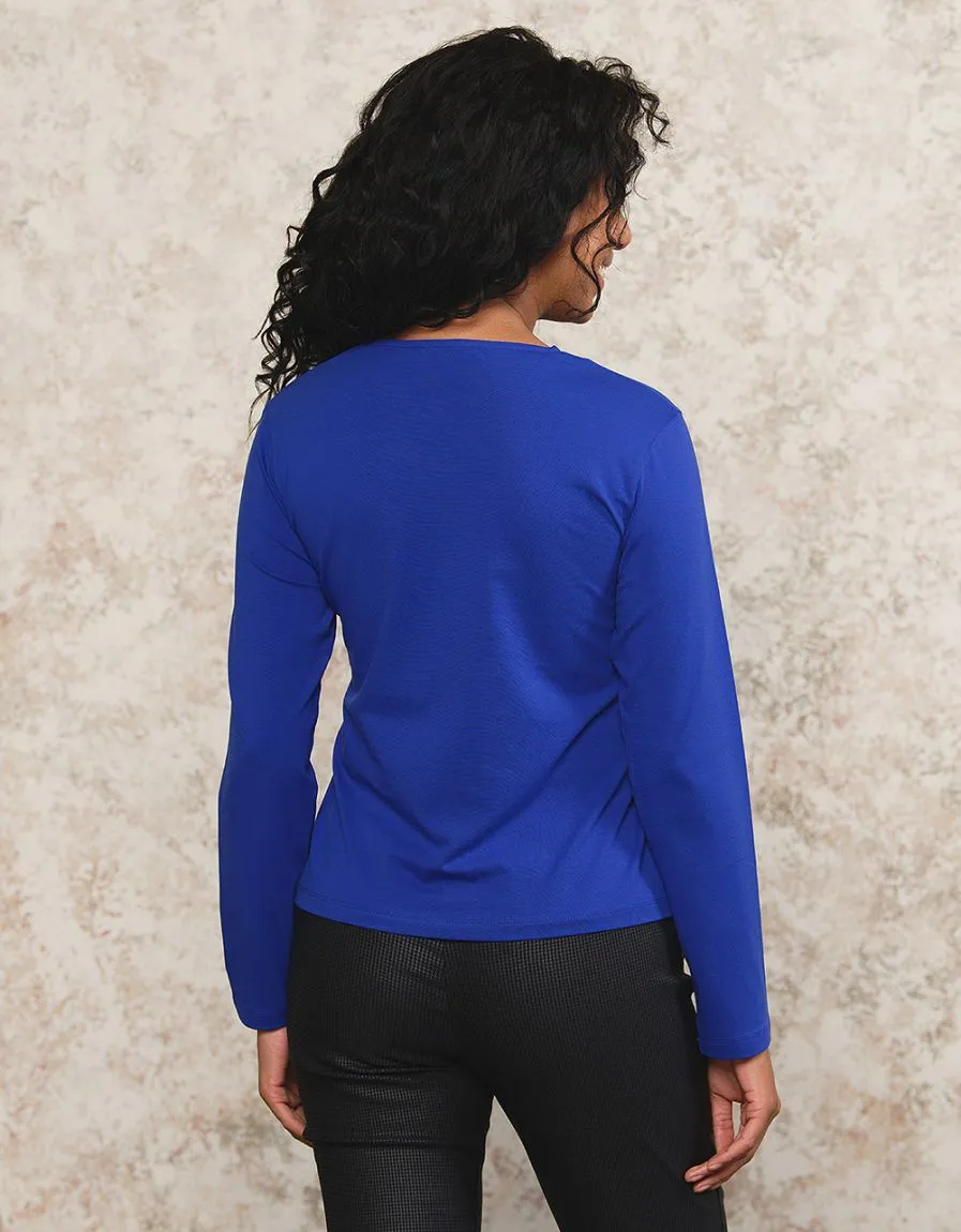 T-shirt bleu coton - T-Shirts