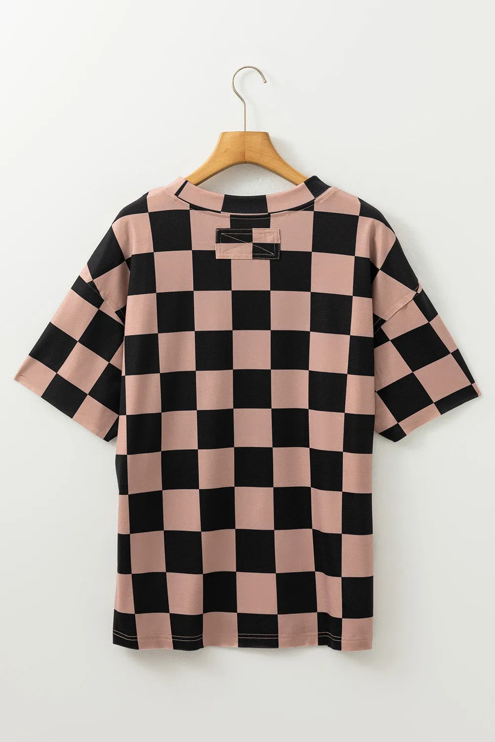 T-shirt décontracté Checkmate Boyfriend beige franais clair