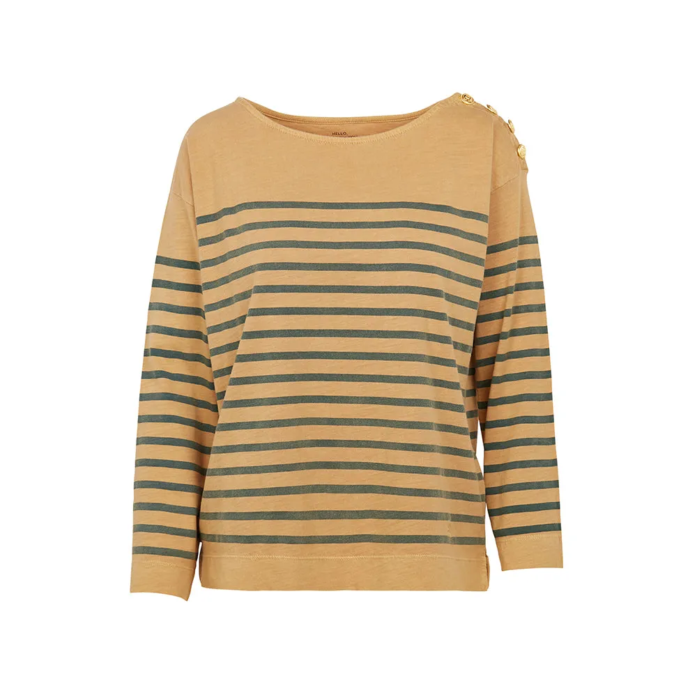 T-shirt Thila Stripes Camel