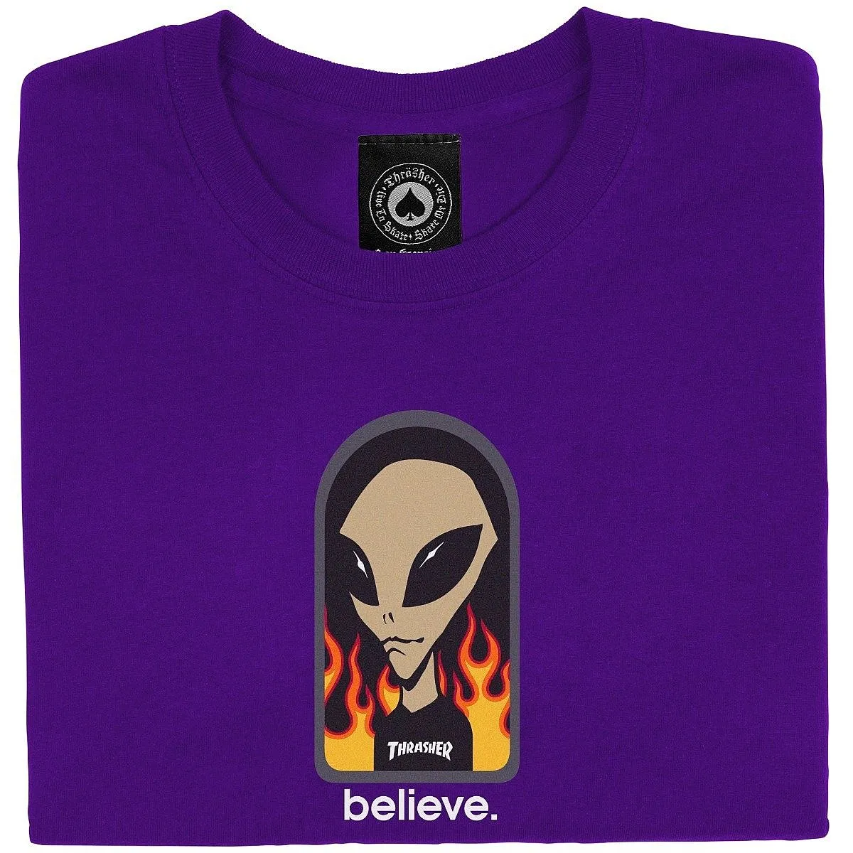 T-shirt Thrasher Thrasher x AWS Believe - Purple - men´s