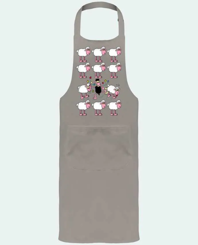 Tablier avec poches Le mouton noir par LAGUENY