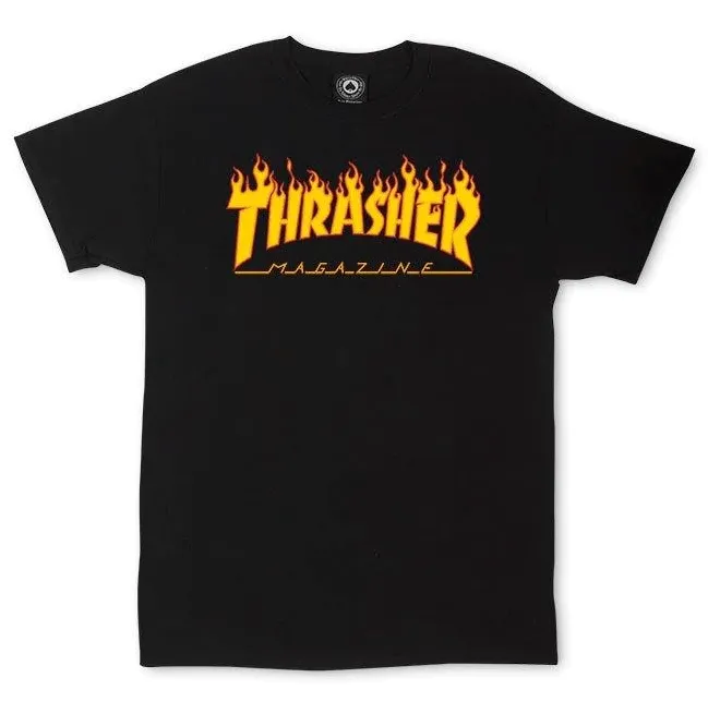 THRASHER M FLAME LOGO T-SHIRT