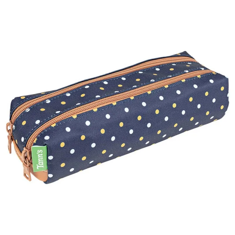 Trousse double TANN'S "Faustine" bleu | Planetebag.com
