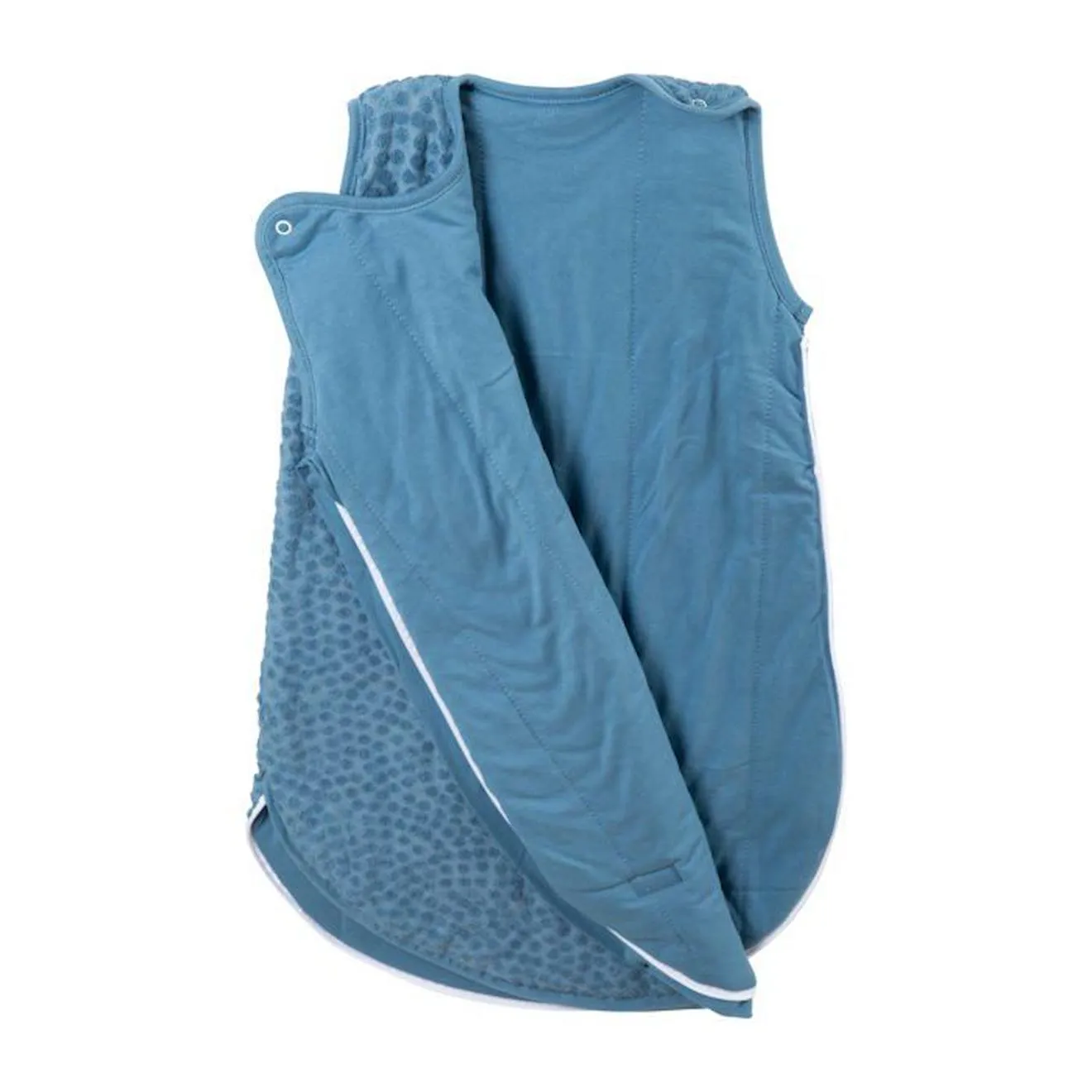 Turbulette Respirante ROBA - Seashells - Gigoteuse sans Manches - Coton Oeko-Tex® - Motif Pois en Relief - Bleu Indigo bleu - Ro