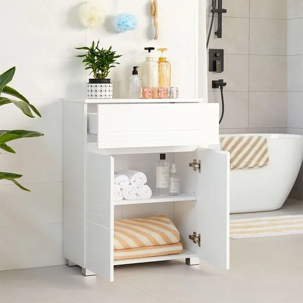 VASAGLE meuble de salle de bain blanc BBK140W01 acheter à bas prix 