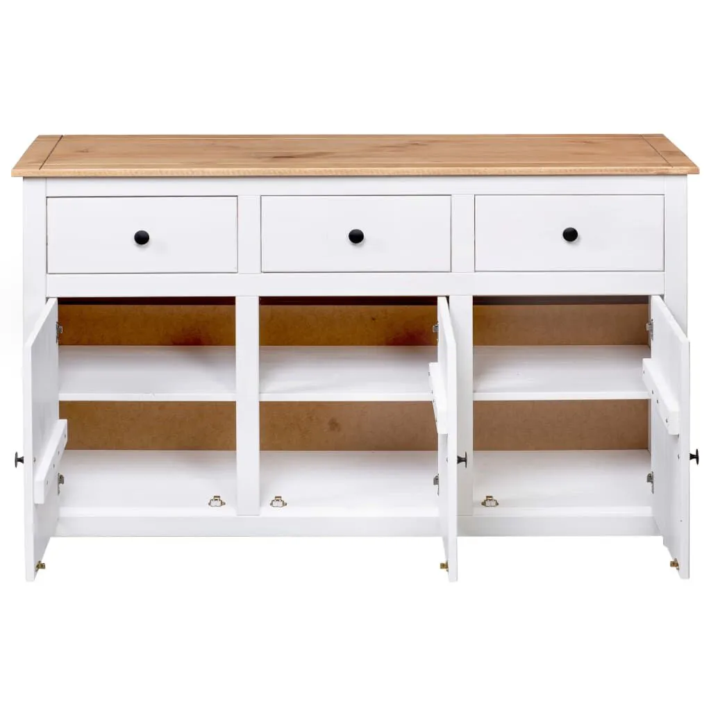 vidaXL Buffet Blanc 135x40x80 cm Pin solide Gamme Panama | vidaxl-fr