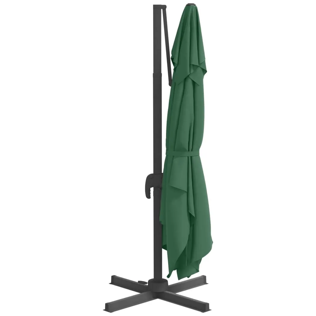 vidaXL Parasol cantilever à LED Vert 400x300 cm | vidaxl-fr